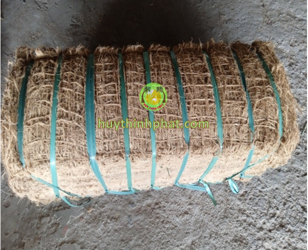 Coir net pressed into packages